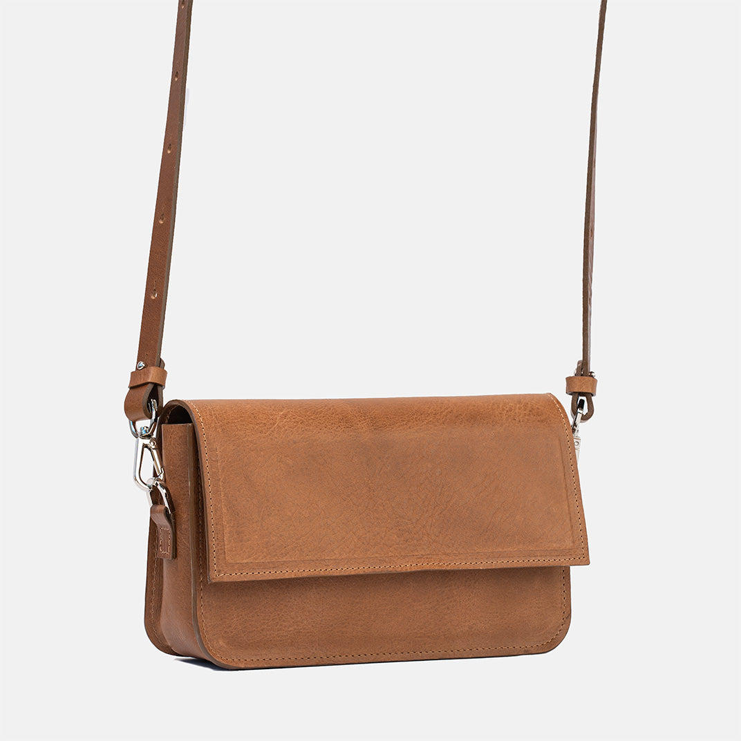 Leather Shoulder Bag - Curie (Brown)