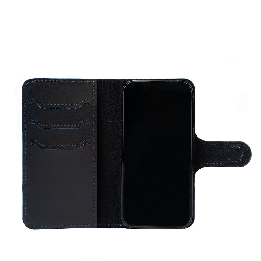 iPhone 14 series Top-Grain Leather Folio Case Wallet - Classic 4.0