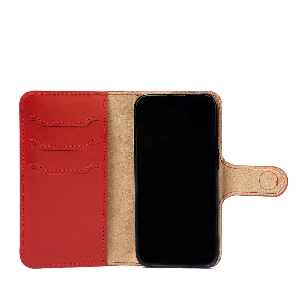 iPhone 14 series Top-Grain Leather Folio Case Wallet - Classic 4.0