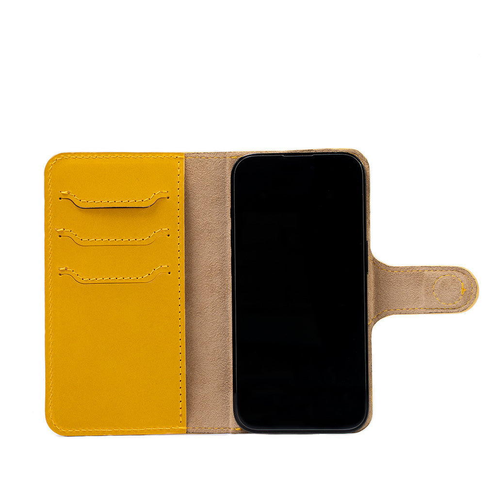 iPhone 14 series Top-Grain Leather Folio Case Wallet - Classic 4.0