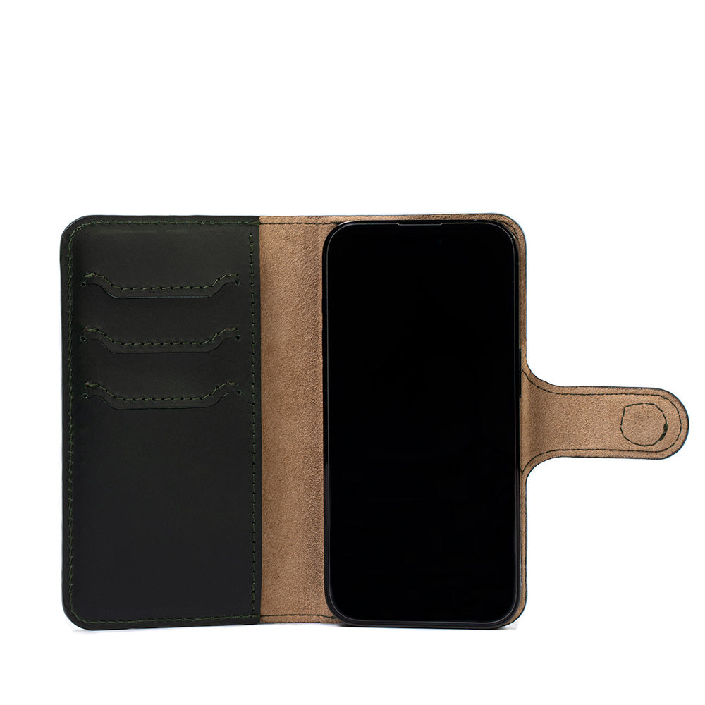 iPhone 14 series Top-Grain Leather Folio Case Wallet - Classic 4.0